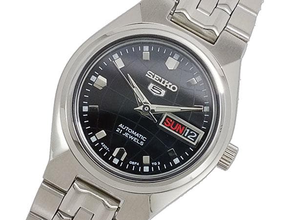 Seiko 5 Classic Ladies Size Black Dial Stainless Steel Strap Watch SYMK43K1 - Diligence1International