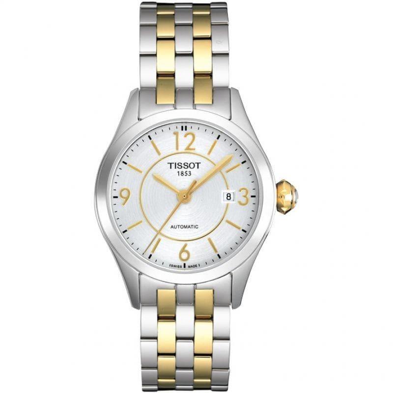 Tissot Swiss Made T-One 2 Tone Gold Plated Ladies' Automatic Watch T038.007.22.037.00 - Diligence1International