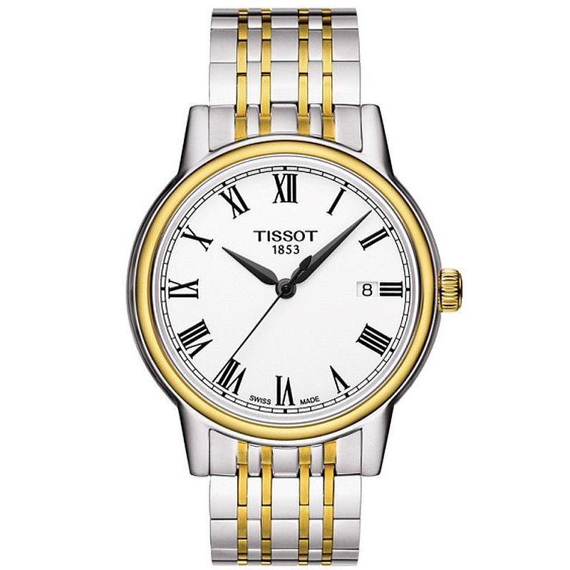 Tissot Swiss Made T-Classic Carson 2 Tone Gold Plated Men's Watch T0854102201300 - Diligence1International