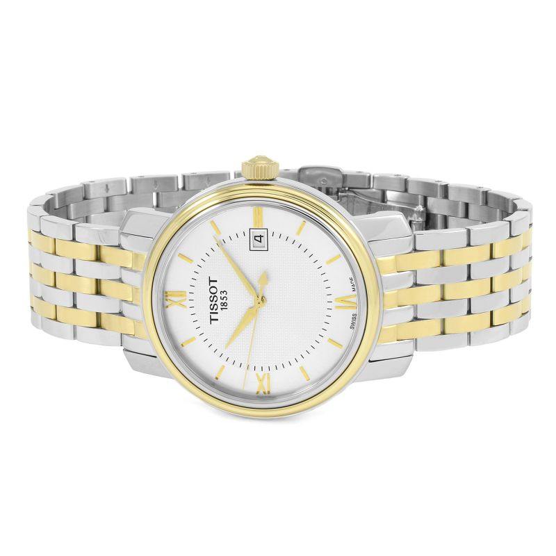 Tissot Swiss Made T-Classic Bridgeport 2 Tone Gold Plated Men's Watch T0974102203800 - Diligence1International