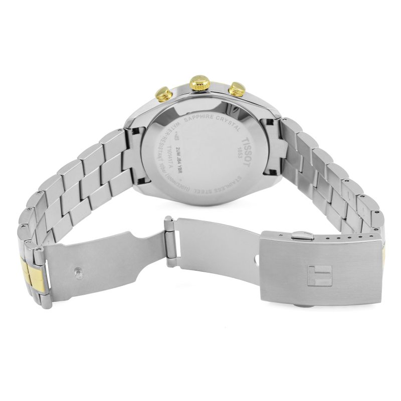 Tissot Swiss Made T-Classic PR100 Chronograph 2 Tone Gold Stainless Steel Men's Watch T1014172203100 - Diligence1International