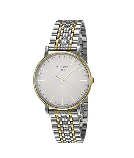 Tissot Swiss Made T-Classic Everytime Medium 2 Tone Gold Plated Men's Watch T1094102203100 - Diligence1International