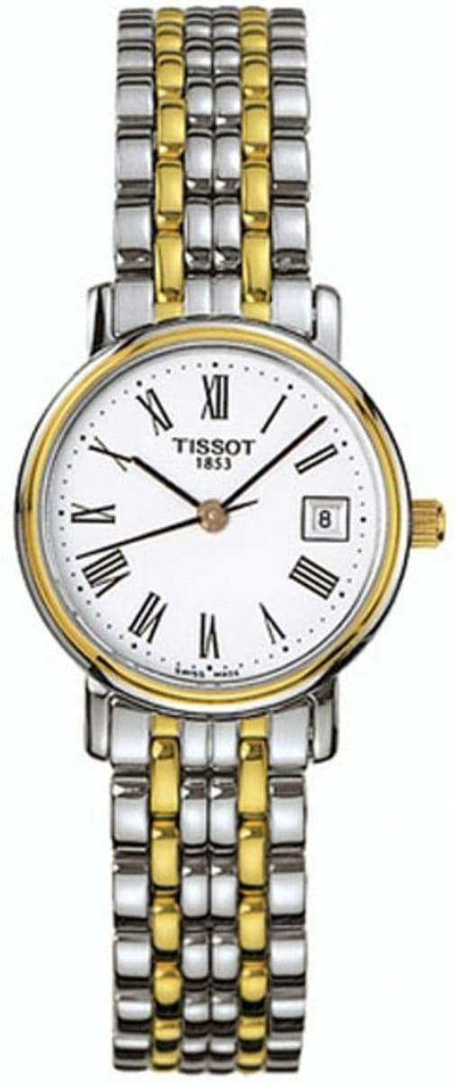 Tissot Swiss Made T-Classic Desire 2 Tone Gold Plated Ladies' Watch T52.2.281.13 - Diligence1International