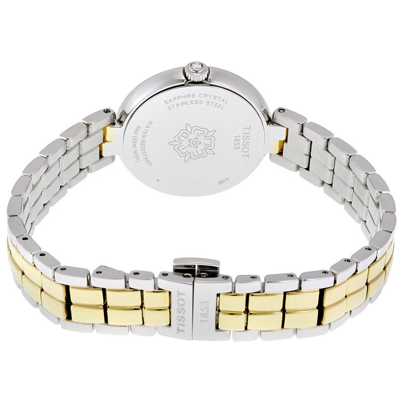Tissot Swiss Made T-Lady Flamingo MOP 2 Tone Gold Plated Ladies' Watch T0942102211101 - Diligence1International