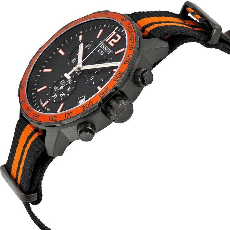 Tissot Swiss Made T-Sport Quickster Black PVD Chrono Men's Nato Strap Watch T0954173705700 - Diligence1International