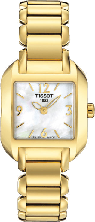 Tissot Swiss Made T-Wave Stylist-T Ladies' MOP Gold Plated Watch T02.5.285.82 - Diligence1International