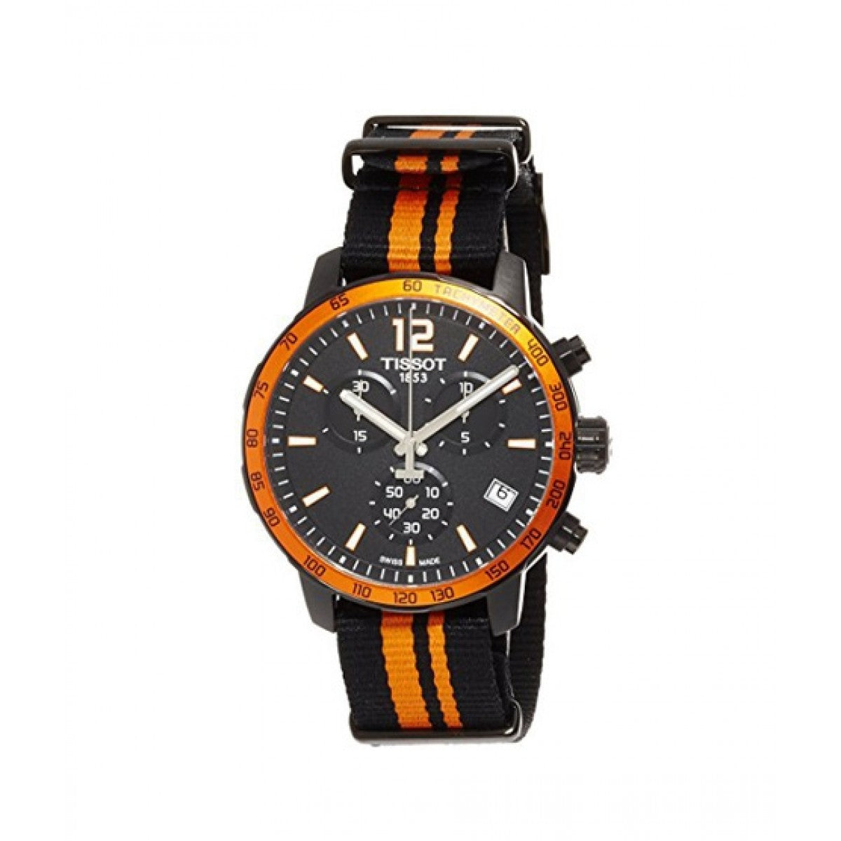Tissot Swiss Made T-Sport Quickster Black PVD Chrono Men's Nato Strap Watch T0954173705700 - Diligence1International