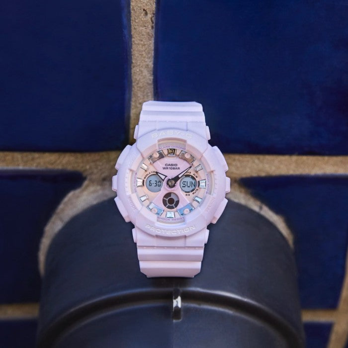 Casio Baby-G Anadigi Icey Pastel Lilac Watch BA130WP-6ADR