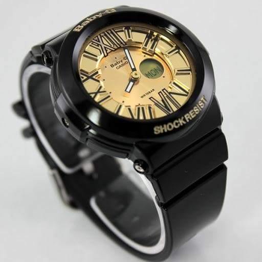 Casio Baby-G Black & Gold Series Anadigital Black x Gold Dial Watch BGA160-1BDR - Diligence1International
