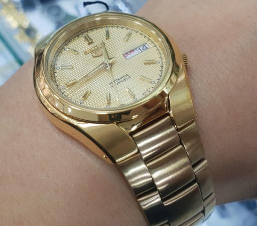 Seiko 5 Classic Mens Size Gold Dial & Plated Stainless Steel Strap Watch SNK610K1 - Diligence1International