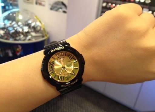 Casio Baby-G Black & Gold Series Anadigital Black x Gold Dial Watch BGA160-1BDR - Diligence1International