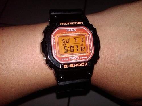 Casio G-Shock Digital Lava Orange Dial Black Watch DW5600CS-1DR - Diligence1International