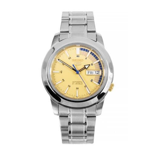Seiko 5 Classic Men's Size Yellow Dial Stainless Steel Strap Watch SNKK29K1 - Diligence1International