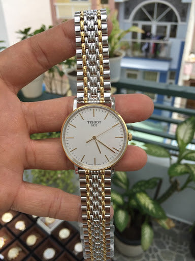 Tissot Swiss Made T-Classic Everytime Medium 2 Tone Gold Plated Men's Watch T1094102203100 - Diligence1International