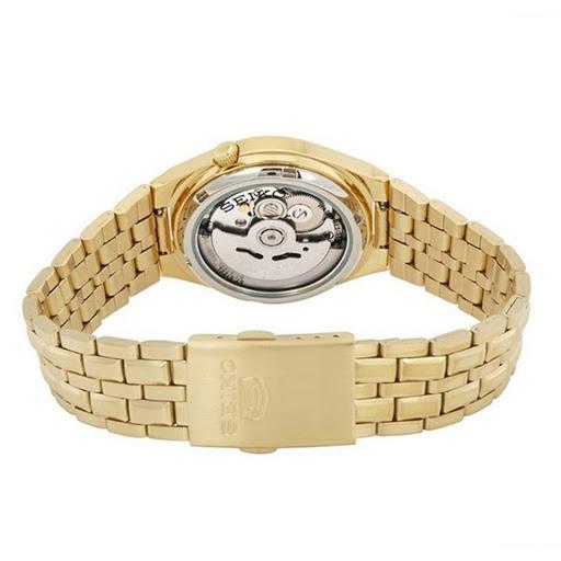 Seiko 5 Classic Mens Size Gold Dial & Plated Stainless Steel Strap Watch SNKL64K1 - Diligence1International