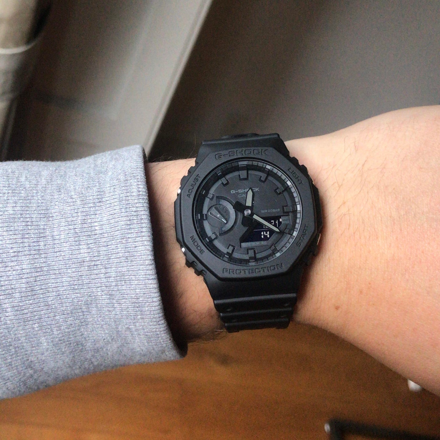 Casio G-Shock Carbon Core Guard ALL Black AP CasiOak Watch GA2100-1A1DR - Diligence1International