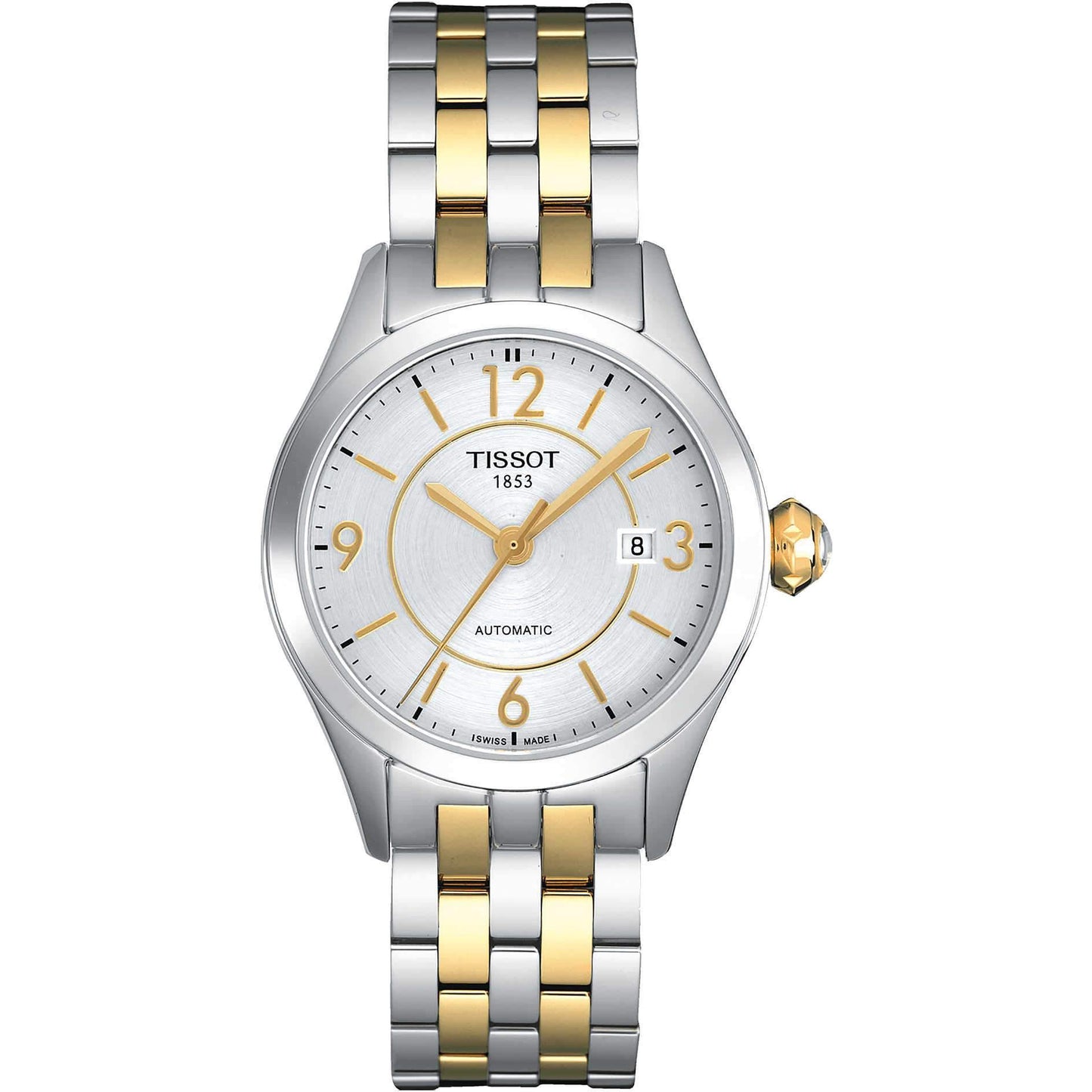 Tissot Swiss Made T-One 2 Tone Gold Plated Ladies' Automatic Watch T038.007.22.037.00 - Diligence1International