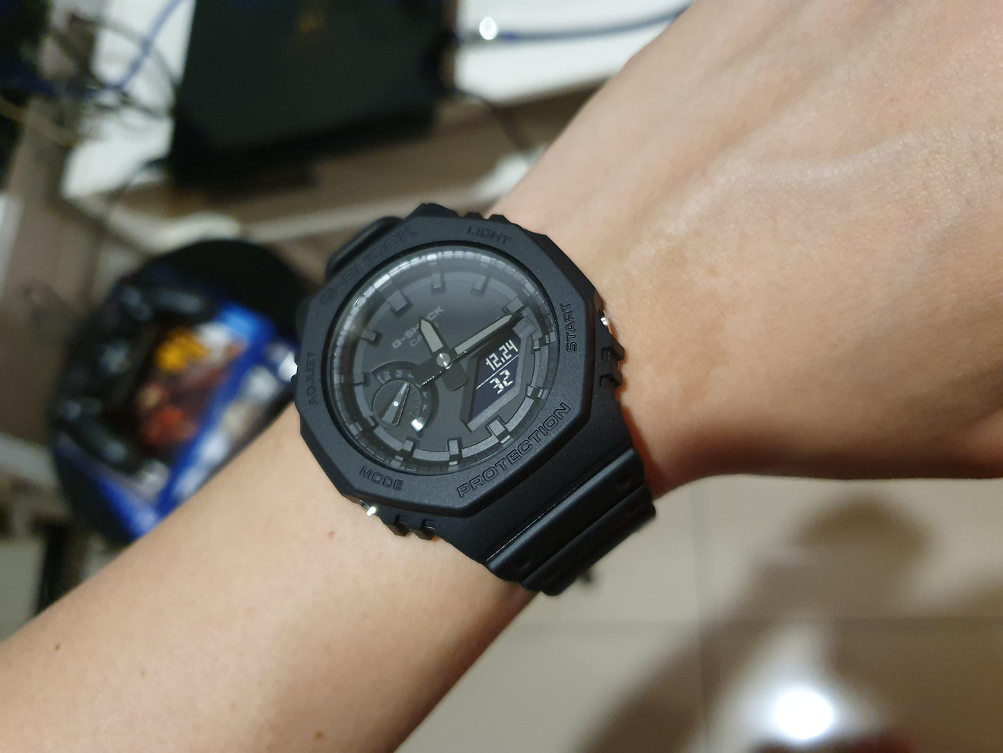 Casio G-Shock Carbon Core Guard ALL Black AP CasiOak Watch GA2100-1A1DR - Diligence1International