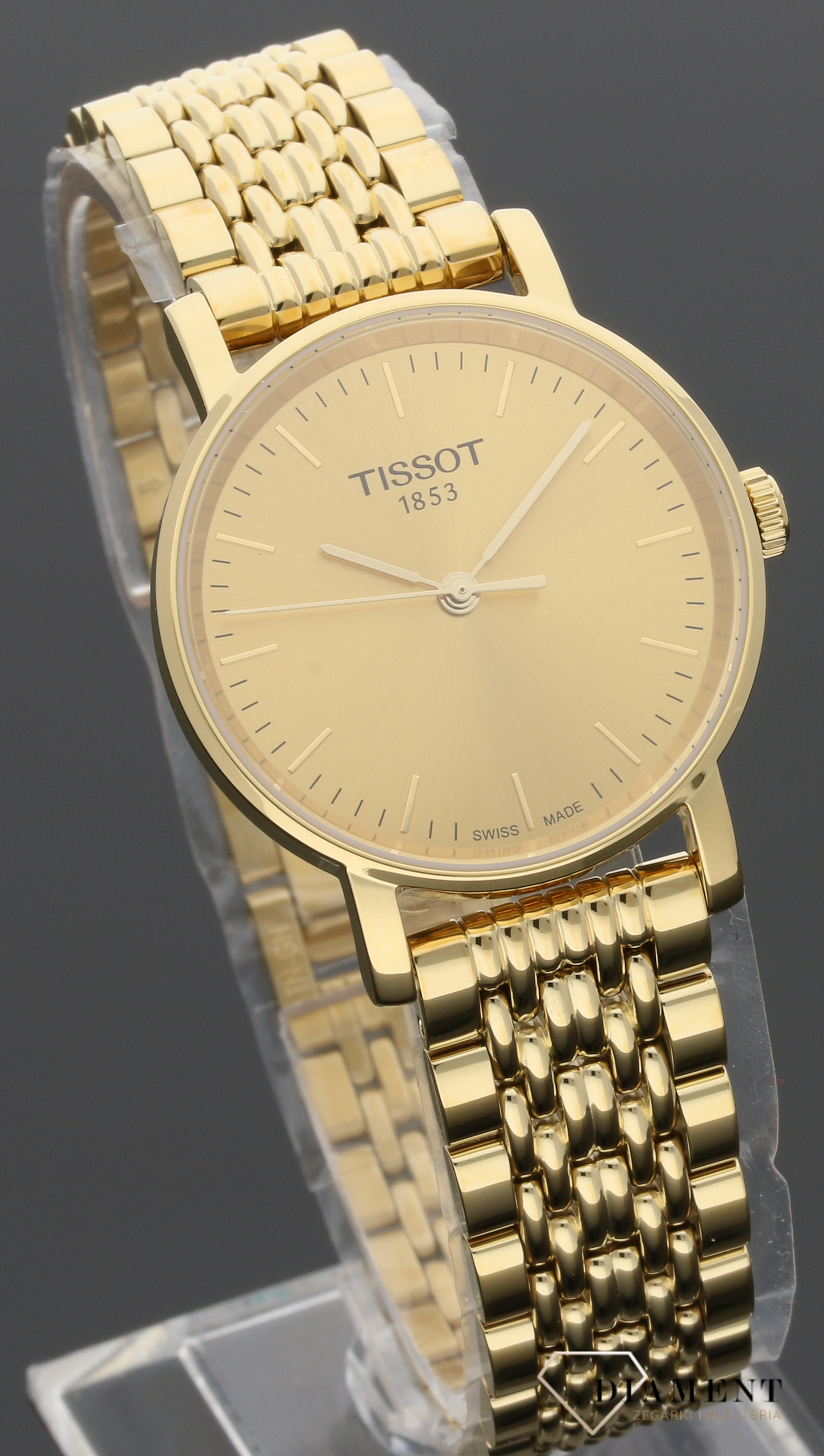 Tissot Swiss Made T-Classic Everytime All Gold Plated Ladies' Watch T1092103302100 - Diligence1International