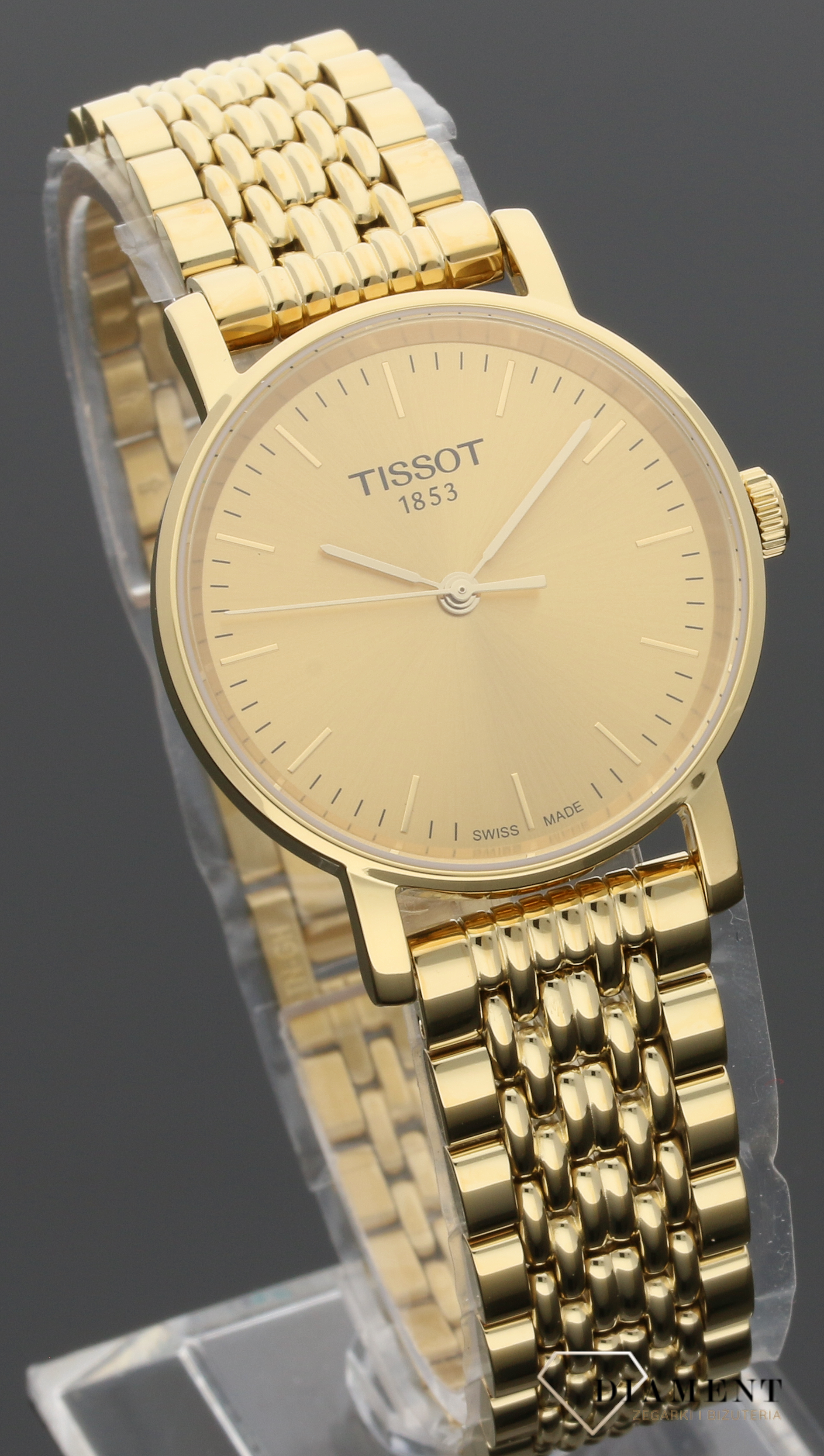 Tissot Swiss Made T-Classic Everytime All Gold Plated Ladies' Watch T1092103302100 - Diligence1International