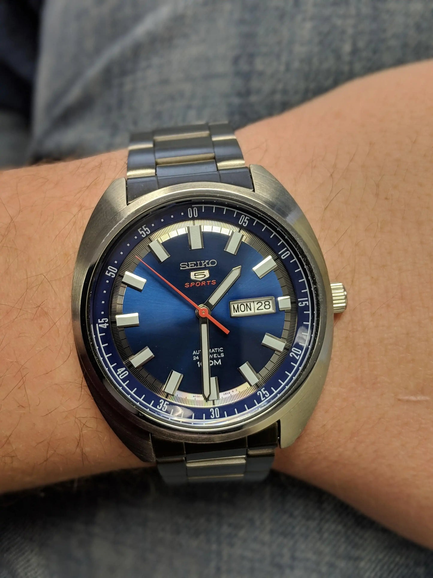 Seiko 5 Sports 100M Blue Helmet Turtle Automatic Men's Stainless Steel Watch SRPB15K1 - Diligence1International