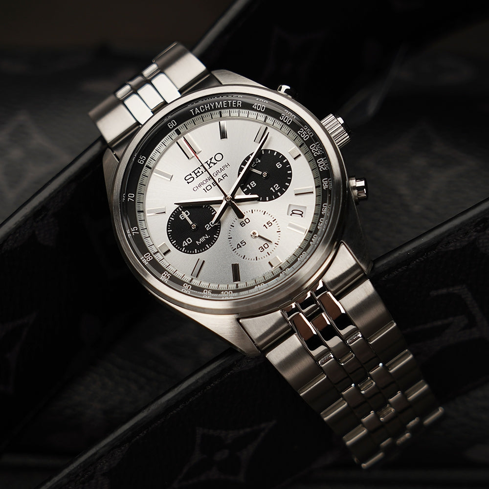 Seiko Chronograph Classic Men's Stainless Steel  Watch SSB425P1 Panda