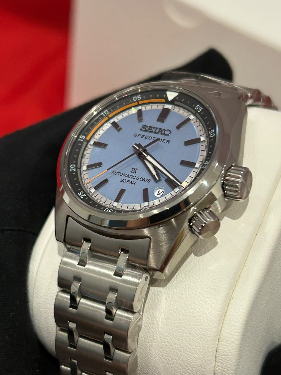 Seiko Prospex Speedtimer Automatic Sky Blue Men's Stainless Watch HBC003J1