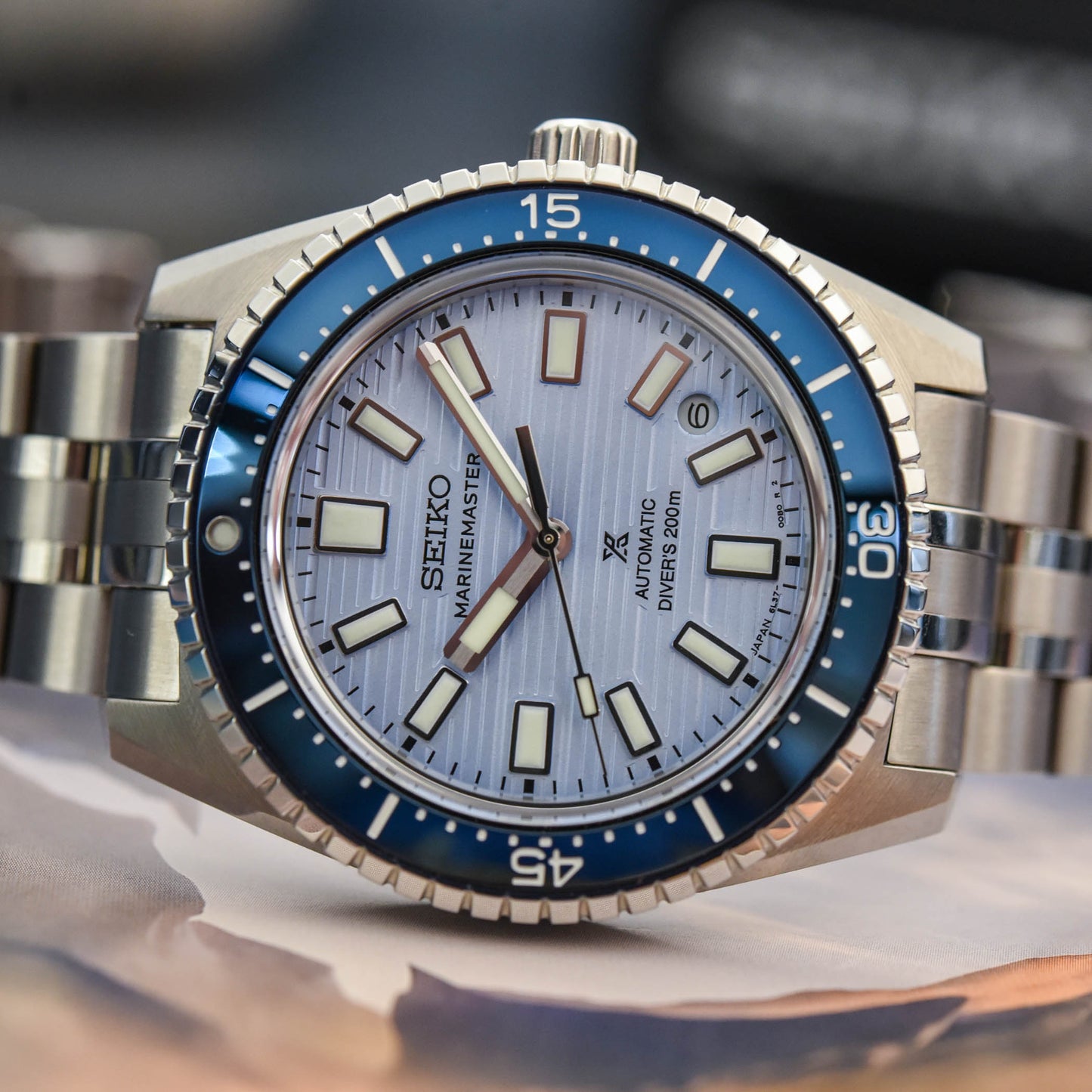 Seiko 62MAS Prospex Blue Clearwater Marinemaster Men's Stainless Steel Watch SJE099J1