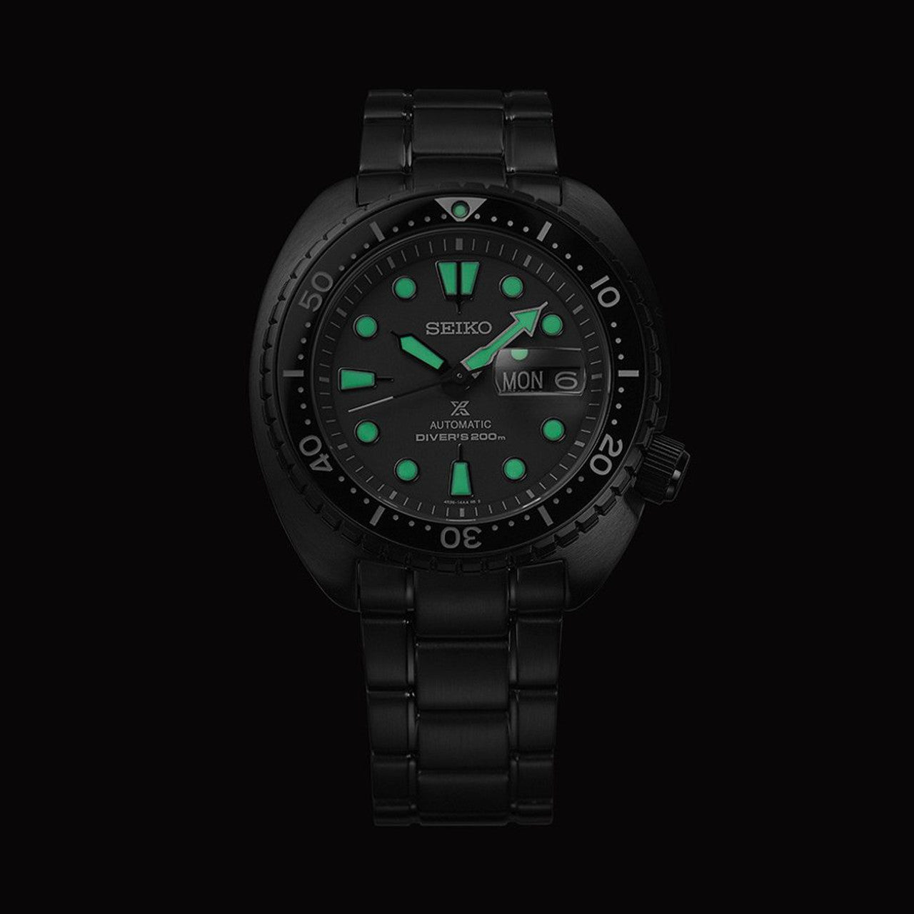 Seiko Prospex Black Series Night Vision King Turtle Diver's Men's Watch SRPK43K1