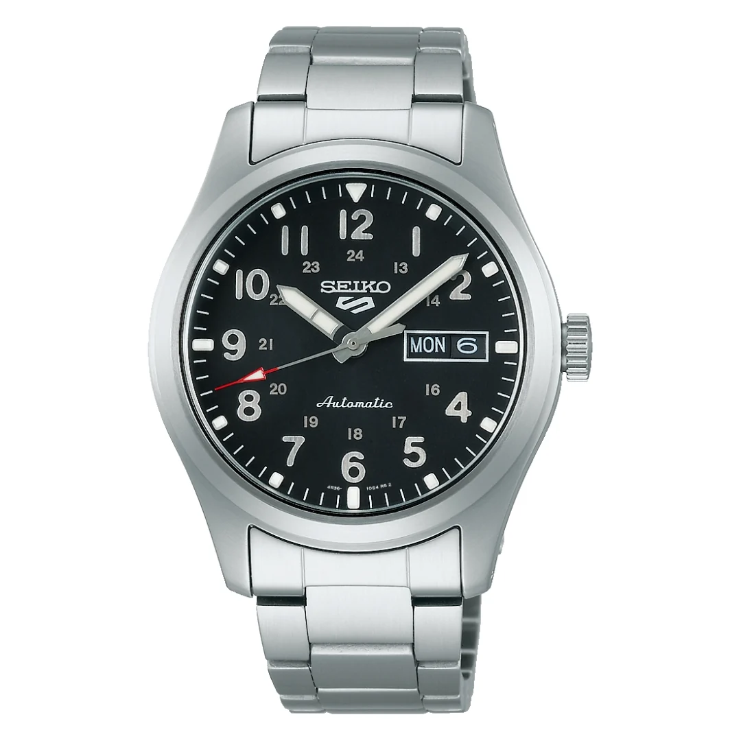 Seiko 5 100M Field Sports Style 39mm Black Dial Automatic Watch SRPG27K1