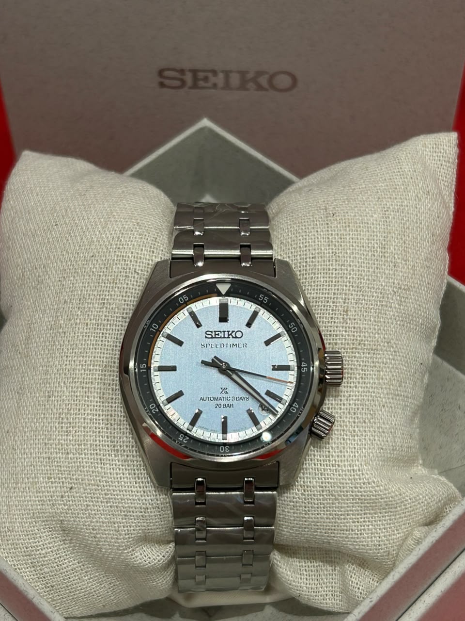 Seiko Prospex Speedtimer Automatic Sky Blue Men's Stainless Watch HBC003J1