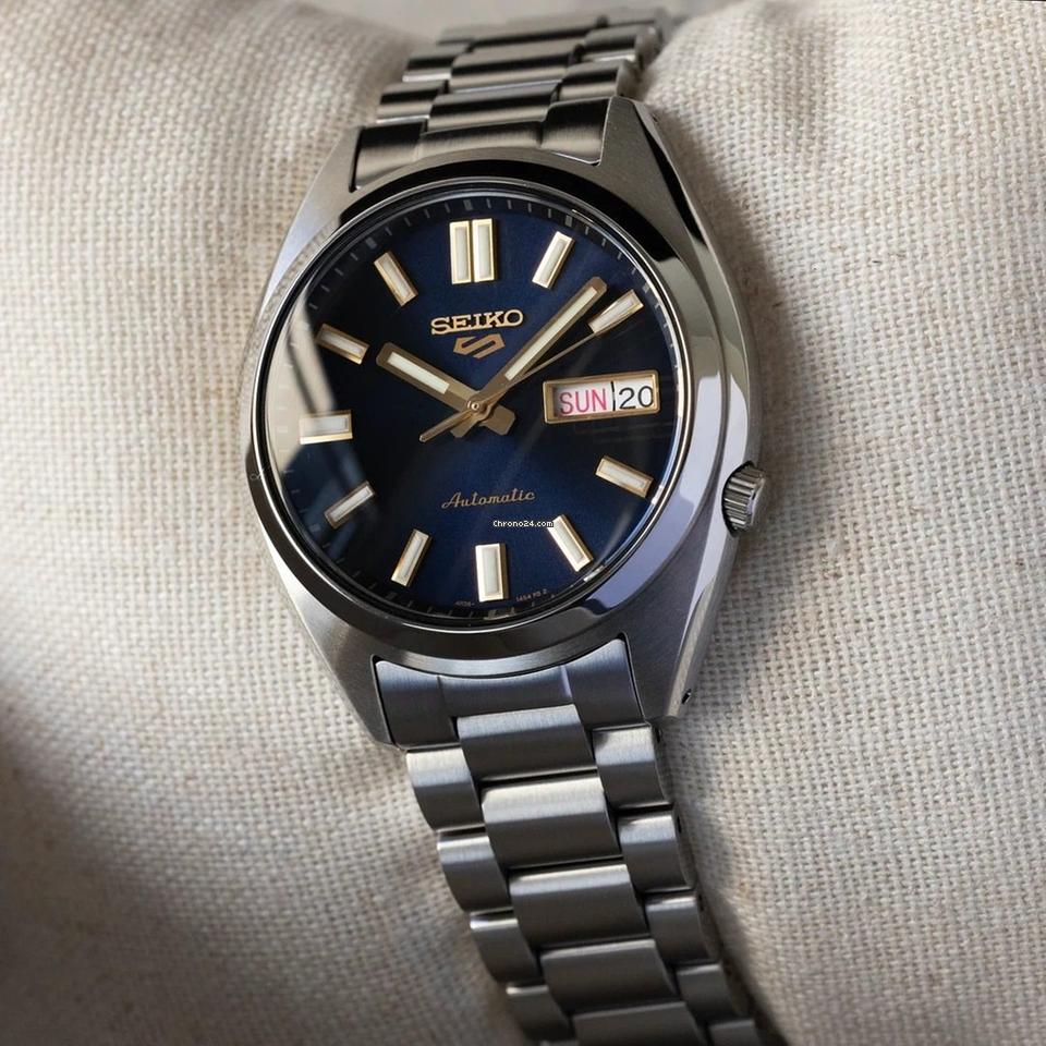 Seiko 5 Sports 100M SNXS Reissue Blazer Blue Automatic Stainless Steel Watch SRPL55K1
