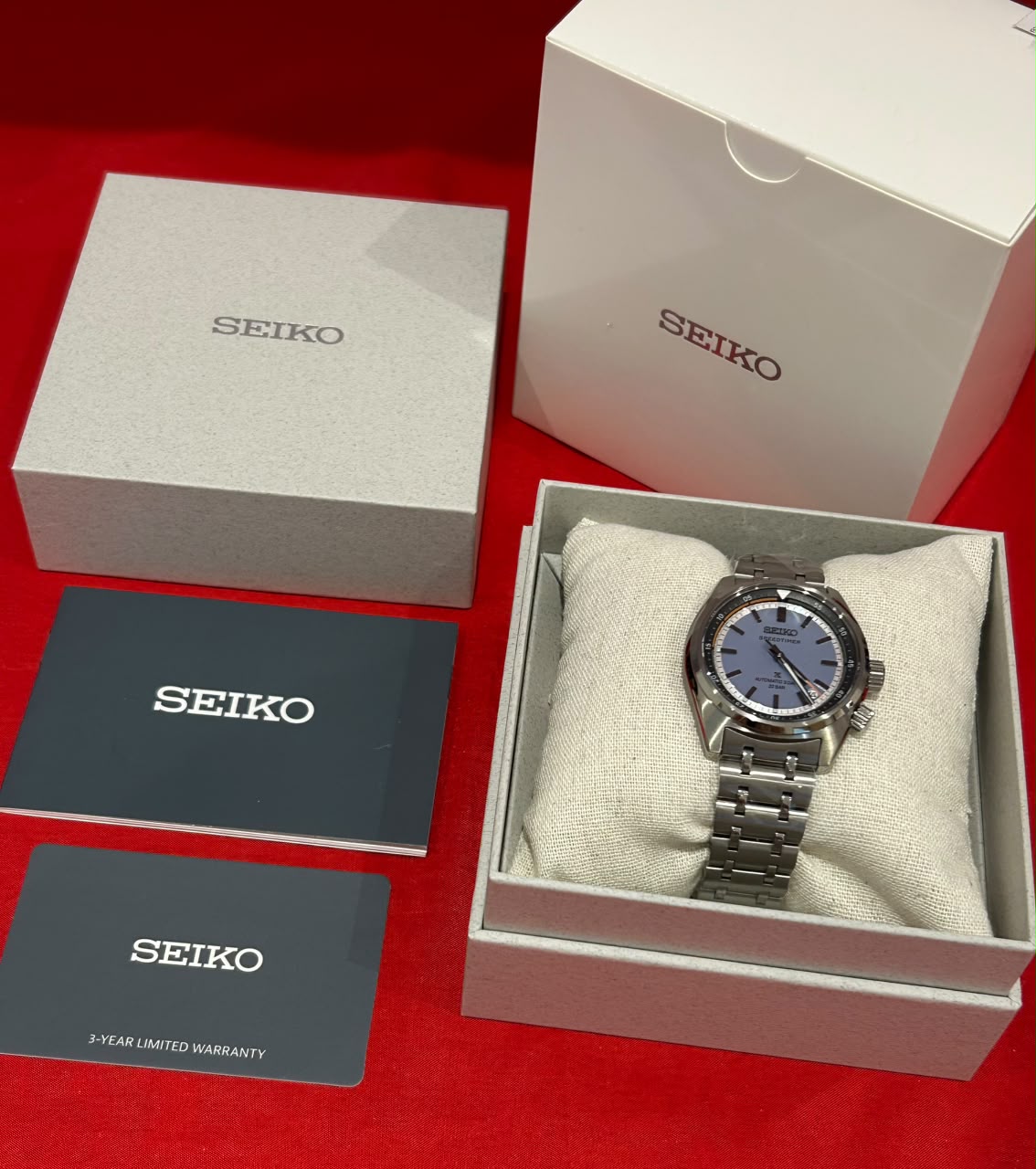 Seiko Prospex Speedtimer Automatic Sky Blue Men's Stainless Watch HBC003J1