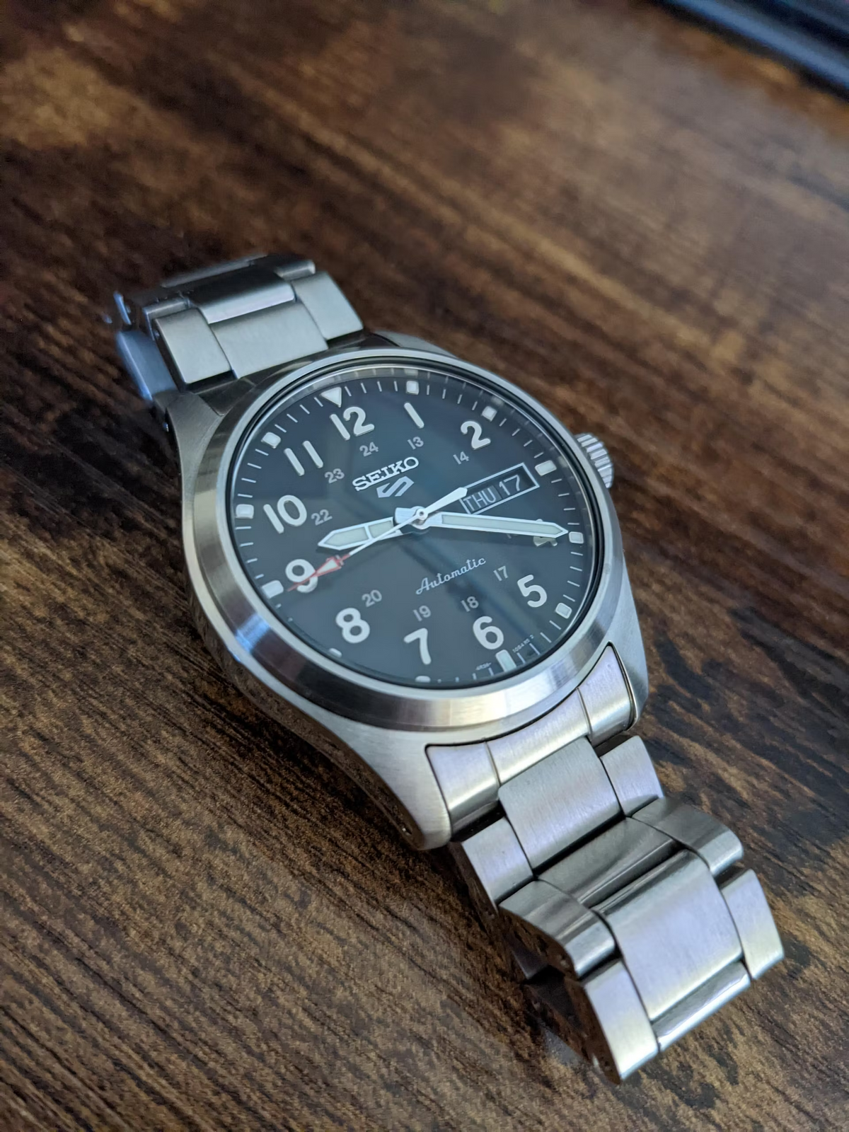 Seiko 5 100M Field Sports Style 39mm Black Dial Automatic Watch SRPG27K1