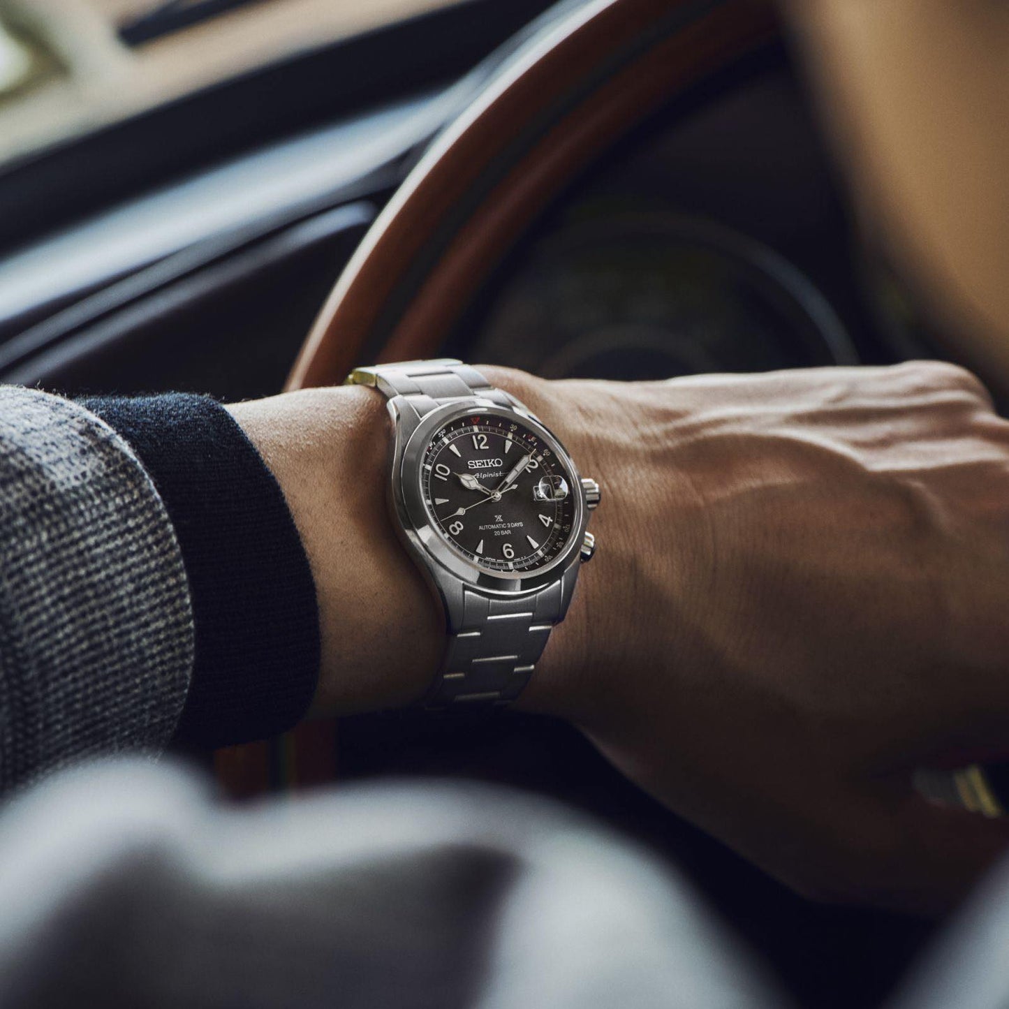 Seiko Japan Made Prospex Alpinist Summit Black Men's Stainless Watch SPB505J1