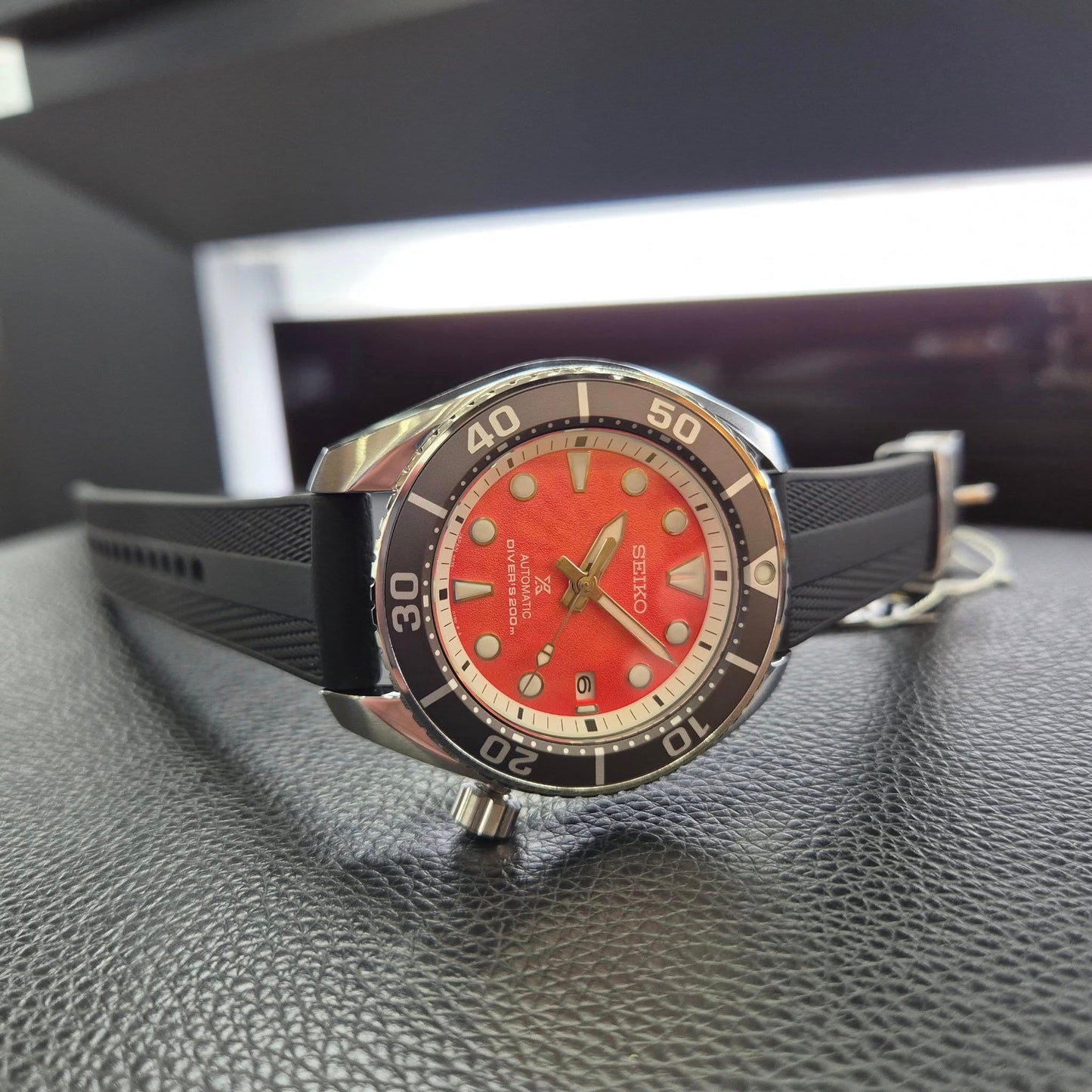 Seiko Prospex APAC LE “Pink Lake” Men's Silicone Rubber Strap Watch SPB541J1