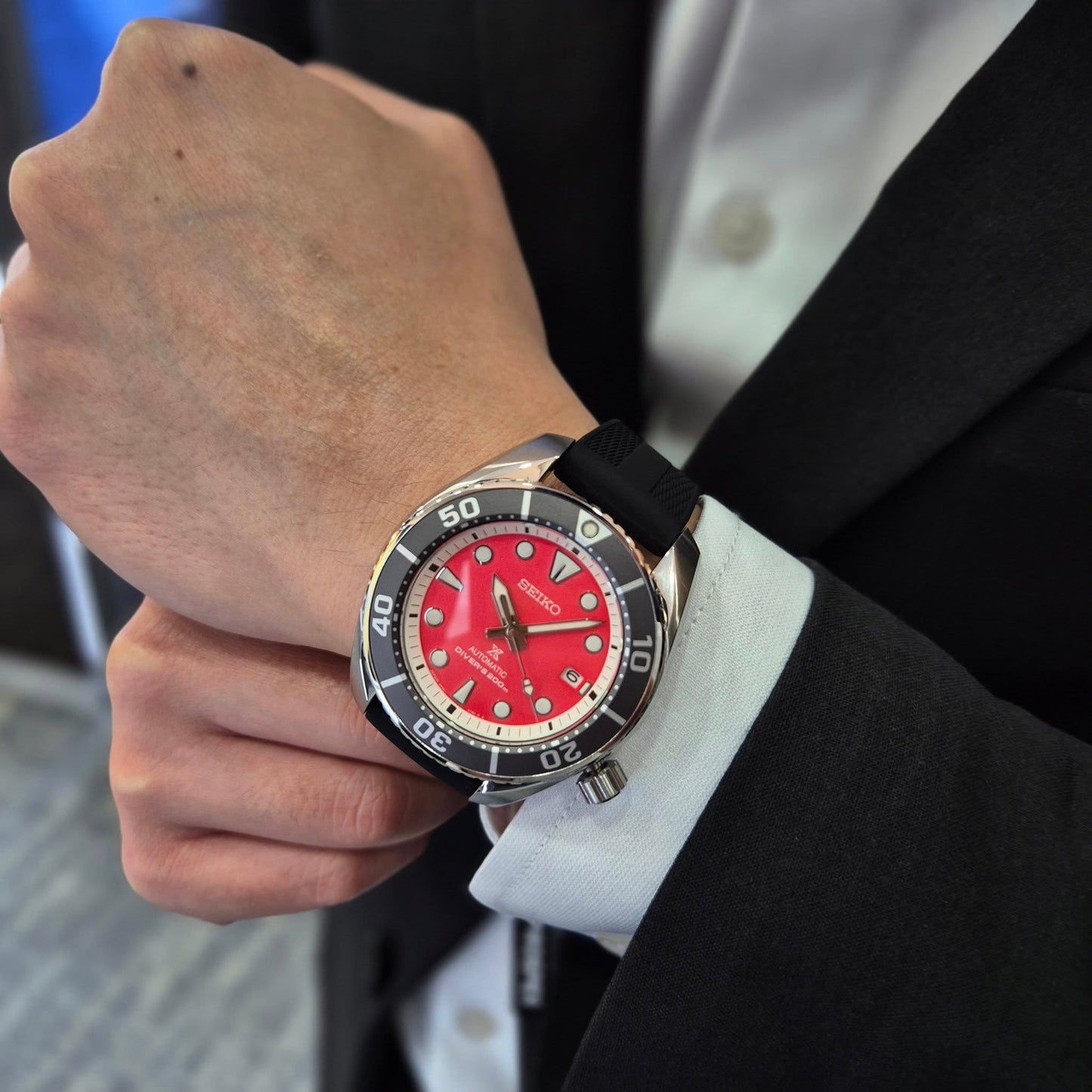 Seiko Prospex APAC LE “Pink Lake” Men's Silicone Rubber Strap Watch SPB541J1