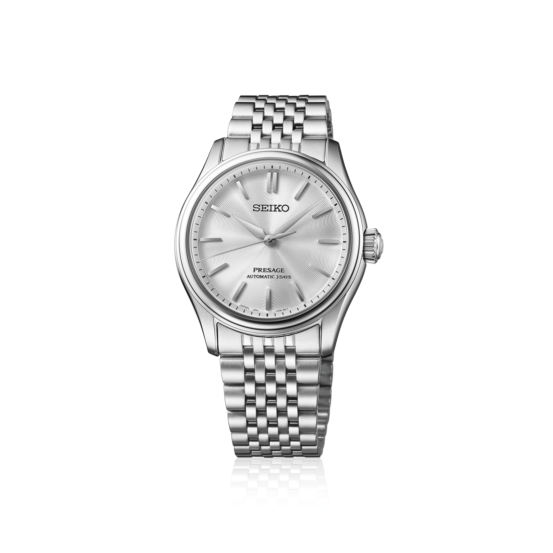 Seiko Presage Shironeri White Classic Series Stainless Steel Boy Size Men's Watch HCC001J1