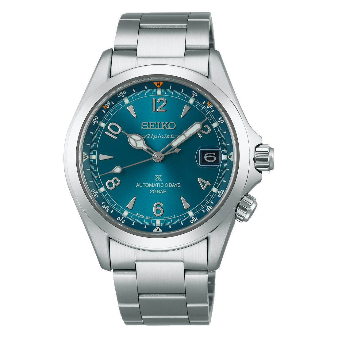 Seiko Japan Made Prospex Alpinist Tealpine Green Men's Stainless Watch SPB503J1