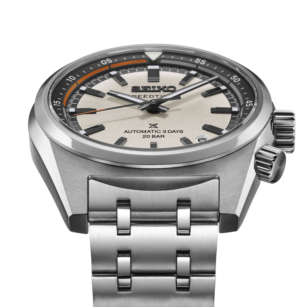 Seiko Prospex Speedtimer Automatic Vintage Off-white Men's Stainless Watch SPB513J1