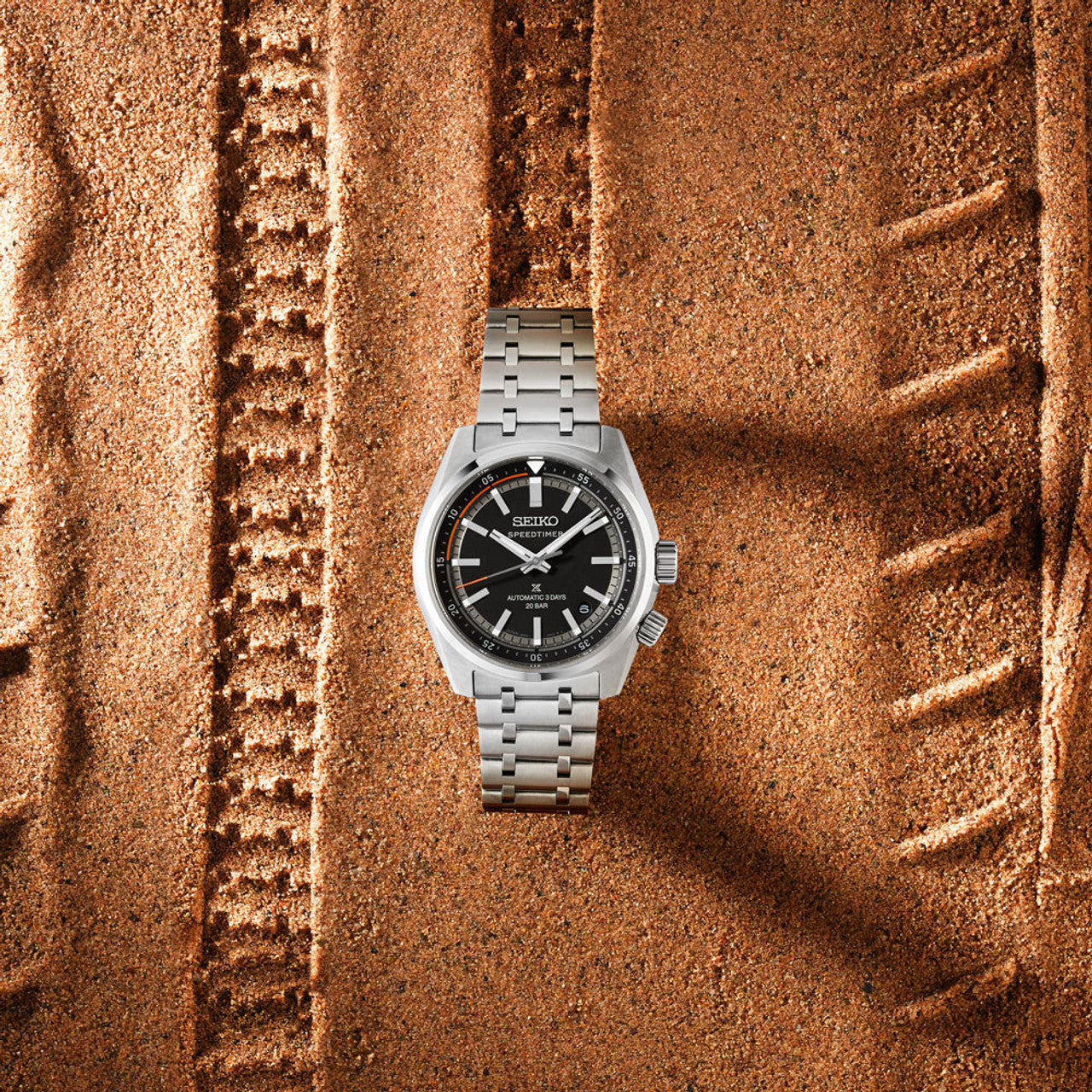 Seiko Prospex Speedtimer Automatic Summit Black Men's Stainless Watch SPB515J1