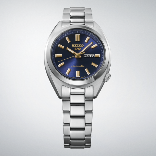 Seiko 5 Sports 100M SNXS Reissue Blazer Blue Automatic Stainless Steel Ladies Watch SRE021K1