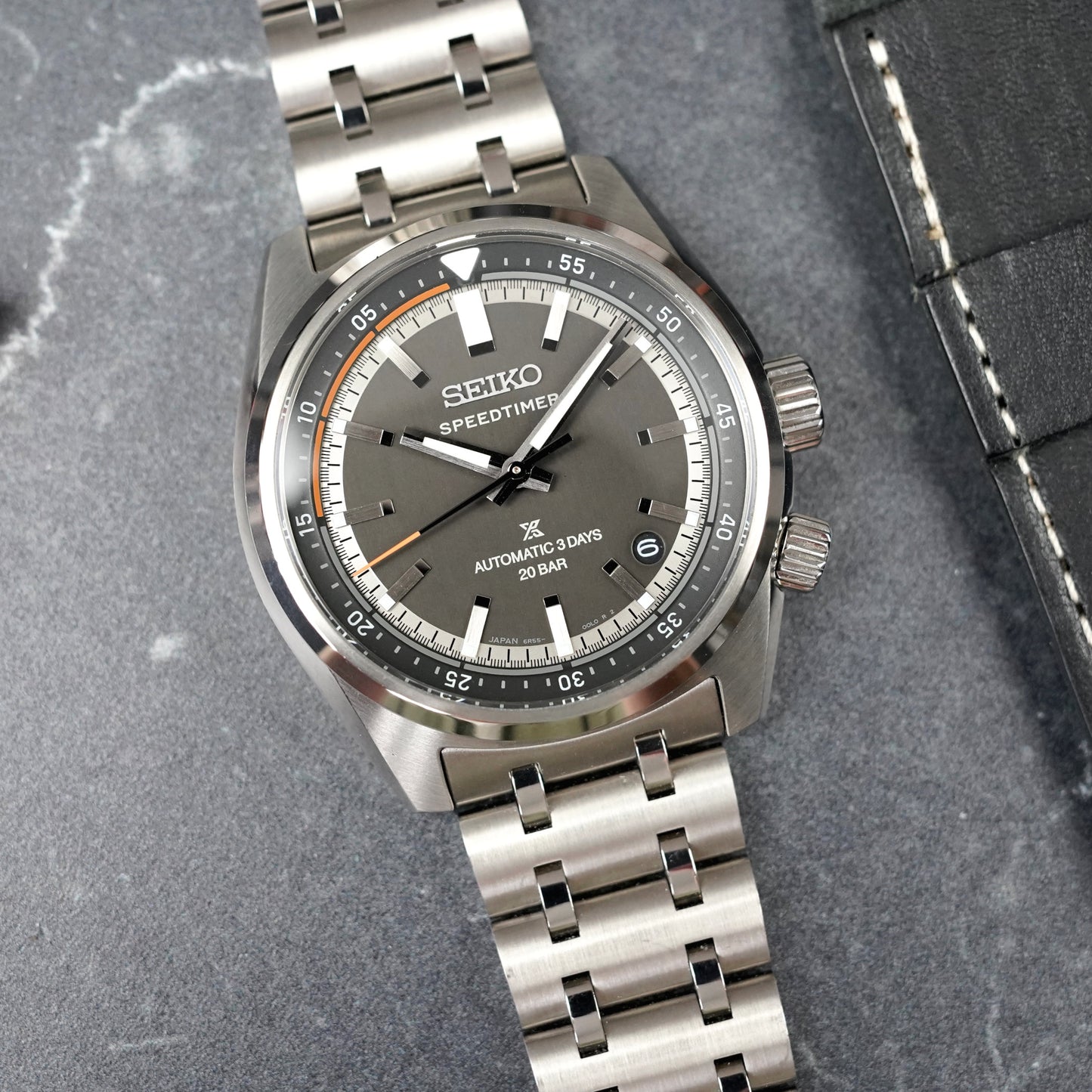 Seiko Prospex Speedtimer Automatic Summit Black Men's Stainless Watch SPB515J1