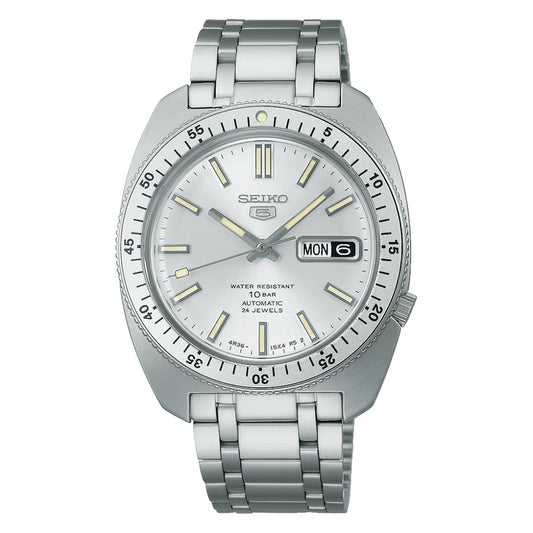 Seiko 5 100M Heritage Silver Limited Edition Automatic Watch SRPL91K1