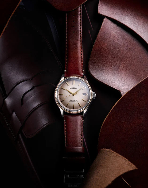 Seiko LE Presage 'Shiracha' Classic Series Men's Leather Strap Watch SPB529J1