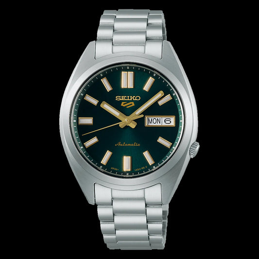 Seiko 5 Sports 100M SNXS Reissue Green Tie Automatic Stainless Steel Watch SRPL57K1