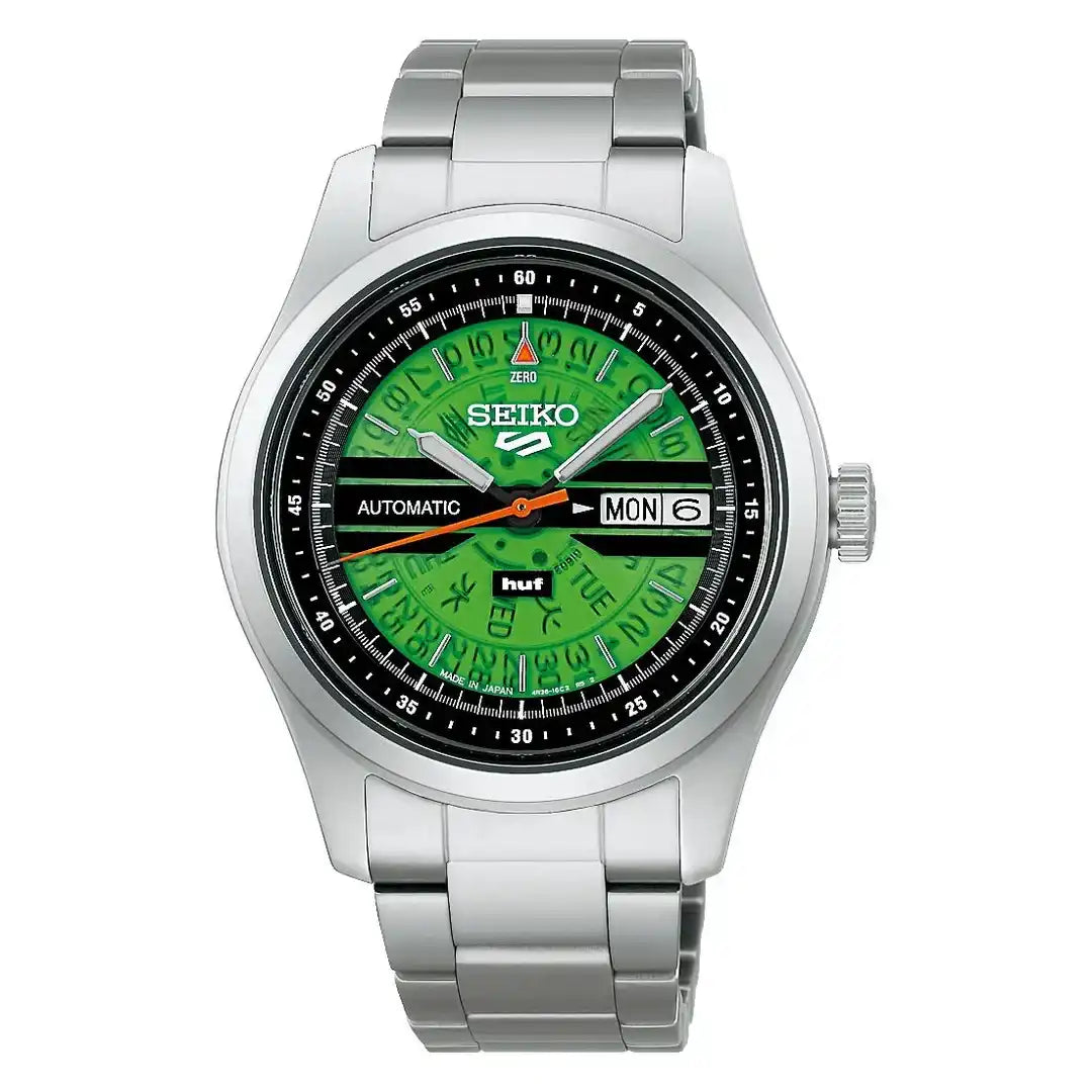 Seiko 5 100M  X Time Sonar HUF Limited Edition Automatic Watch SRPM09K1
