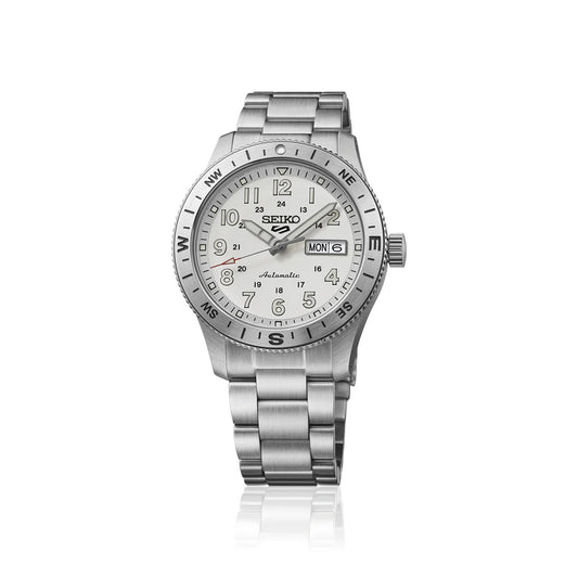 Seiko 5 Sports Field Series 100M Automatic White Dial Men's Stainless Steel Watch HDB007K1