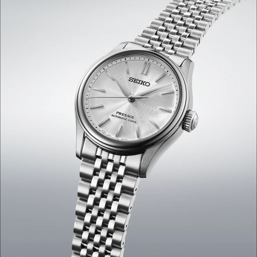 Seiko Presage Shironeri White Classic Series Stainless Steel Boy Size Men's Watch HCC001J1