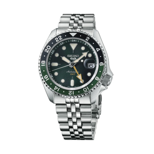 Seiko 5 100M GMT Style Green Dial Automatic Watch SSK035K1